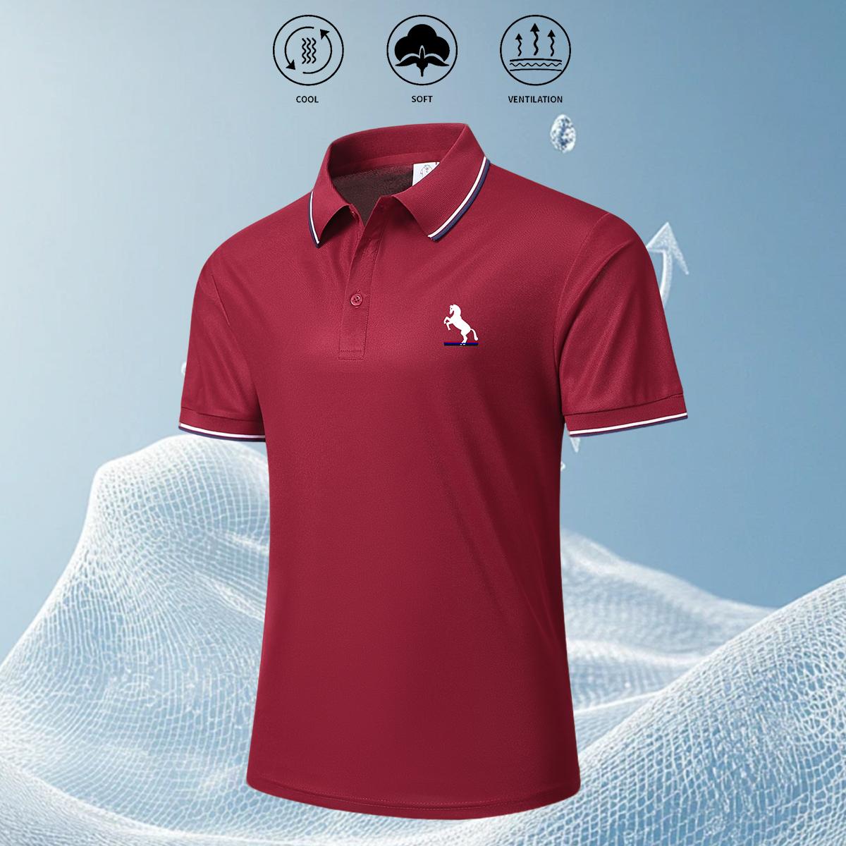 10 Pack New Summer Plain Polo Shirts Men Thin Comfortable Breathable Turn Down Collar Short Sleeve T-Shirt Outdoor Golf Tennis Clothes
