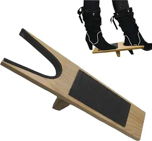 Boot Jack With Non-Staining Rubber Grip- Wood Boot Remover,Extra Grip Boots Puller,Heavy Duty Shoe Remover,for All Kinds of Shoes,Cowboy Boots,Waders and Work Boots