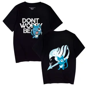 Fairy Tail Naz Anime Peripheral Men's and Women's Summer Short Sleeve T-Shirt