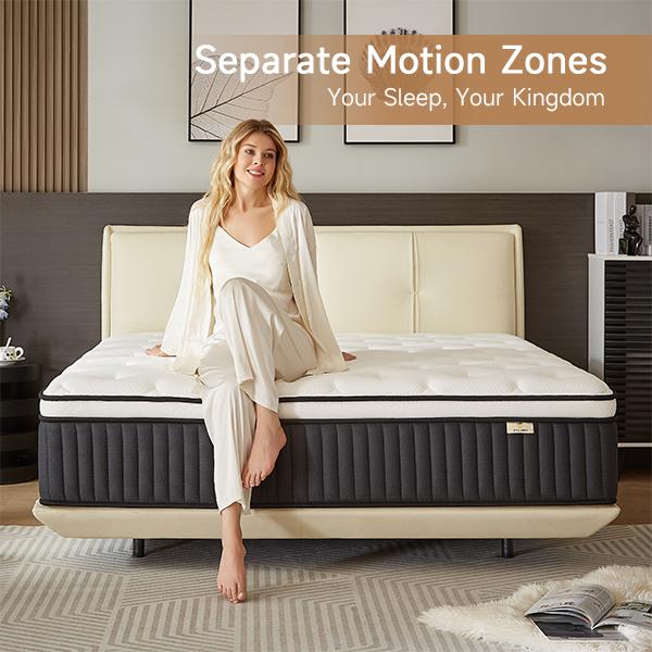 Clearance Sale | Final Stock | Hybrid Mattress 2.0 10–14 Inch Mattress in a Box, Memory Foam & Individual Pocket Springs, Motion Isolation, Pressure Relief, Queen Bed Mattress