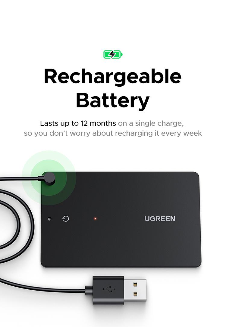 UGREEN FineTrack Slim Smart Finder Compatible with Apple Find My (iOS Only), Wallet Finder, IP68 Waterproof Rechargeable Bluetooth Tracker Card-Button Device Magnetic,TikTokShopBlackFriday ,Tiktokshopstockup