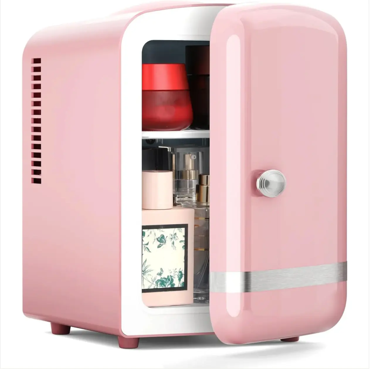 Antarctic Star 4L Compact Small Mini Fridge - Thermoelectric Portable Refrigerator with AC/DC Dual Power, Cooling & Warming Modes, for College Dorm Shopping Room Appliances, Cosmetics & Drinks (Household Appliance), Small Fridge, Beverages