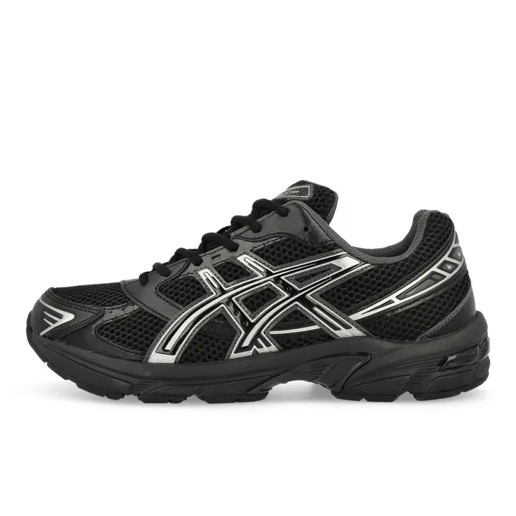 ASICS Men's Gel-1130 Retro Mesh Sneakers, Cushioned All Seasons Trainer for Casual Walking, Black and Pure Silver, Round Toe, Shoes, Low Top, Footwear, Walking Shoes, Athletic, Lifestyle, Sports Shoes, Closed