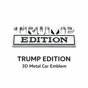 3D Metal Trump Edition Car Emblem Badge – Alloy Fender Tailgate Sticker for Truck SUV Exterior Decoration