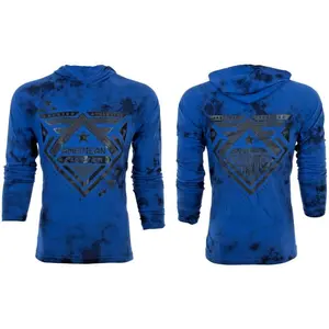 American Fighter Men's Long Sleeve T-Shirt Hoodie Wolf Lake Lightweight