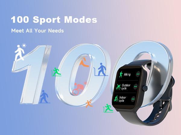 [Valentine's Day] Tukio 1.69'' Touch Screen Smartwatch with Fitness Tracker Sleep Monitor Pedometer Stopwatch for Fitness Enthusiasts Holiday Gift Wearable Device