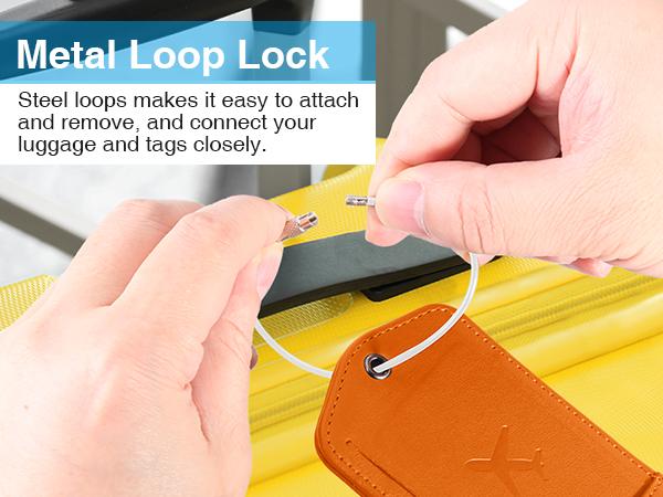 Smart Luggage Tag with Apple Find My(IOS only), Premium Leather Luggage Tags for Suitcase, Travel Bags, Backpacks, Anti-Lost Suitcase Tag Tracker for Travel with Privacy Name Card, Rechargeable Black Bluetooth