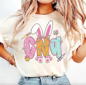 Nurse Easter T-Shirt Or Sweatshirt, Nicu RN CNA Tee, Stethoscope Bow Hoodie, Nurse Easter Gifts, CNA Nurse Shirt, Hospital Easter Shirt For Her Him