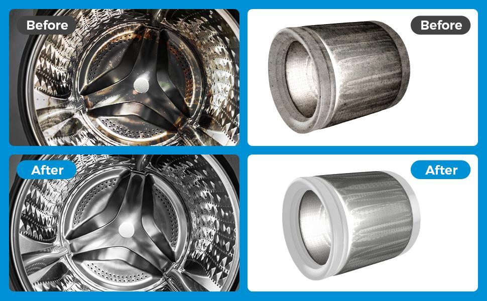 AGICEA Washing Machine Cleaner Descaler 12 Pack - Deep Cleaning Tablets For HE Front Loader & Top Load Washer, Septic Safe Eco-Friendly Deodorizer, Clean Inside Drum And Laundry Tub Seal - 12 Month Supply  Multifunction Strong Deodorization