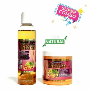 Set Natural Varices Aceite 6 oz + Gel 250 grs. Para uso externo.