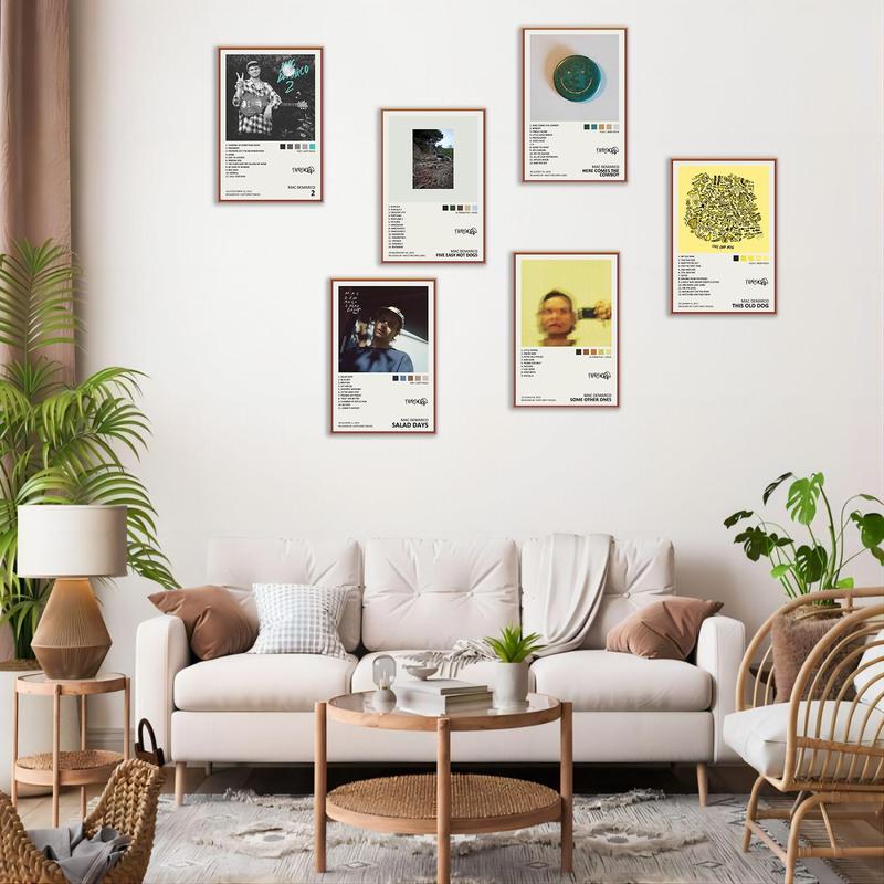 Mac Poster Demarco Music Album Cover Signed Limited Canvas Poster Set of 6 Unframed 8inx12in 20x30cm Artwork for Wall Decor