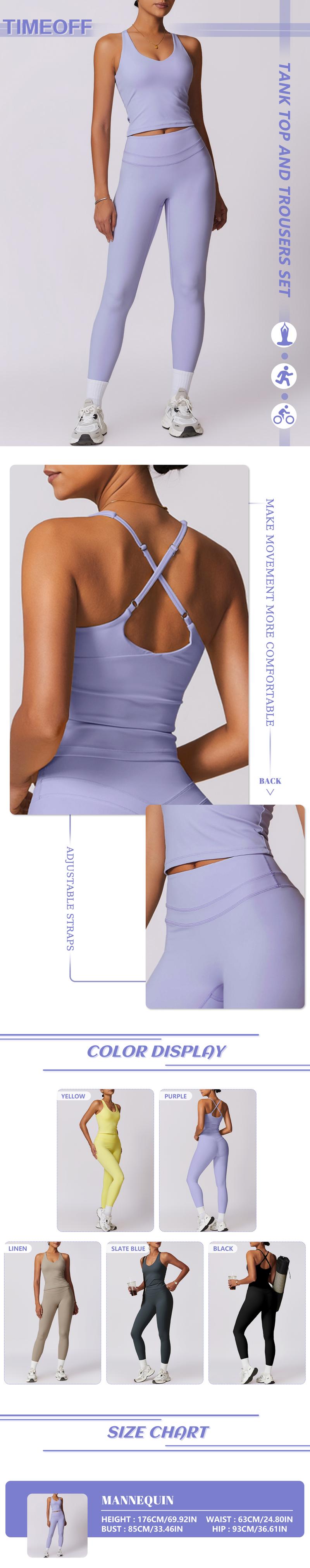 TimeOFF Women's Crisscross Back Tank & High-Waist Butt-Lift Leggings Set , Quick-Dry, Moisture-Wicking , Yoga, Gym & Fitness Workouts , Stylish Activewear for Women,sweatsuit set outfit,comfort sweat set,sweatsuits women TimeOFF Women's Crisscross Back Tank & High-Waist Butt-Lift Leggings Set , Quick-Dry, Moisture-Wicking , Yoga, Gym & Fitness Workouts , Stylish Activewear for Women,sweatsuit set outfit,comfort sweat set,sweatsuits women