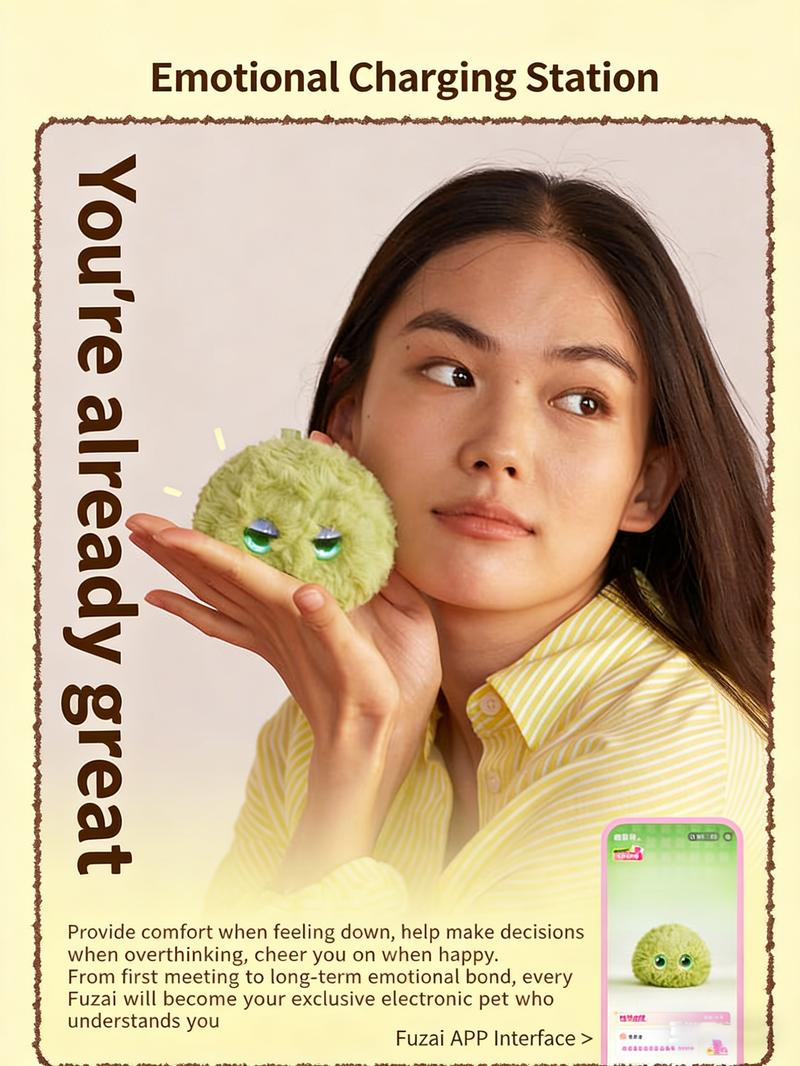 AI Emotional Companion Plush Toy – Smart Interactive Pet with Touch & Voice Control, Remembers You, Grows with You | Gift for Kids & Adults