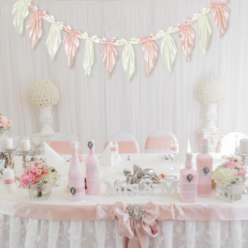 Easter Bow Garland Pastel Fluffy Tulle Satin Bow Banner Bunny Ear Plaid Pink Bow Garland Cute Hanging Wreath Garland for Mantle Fireplace Wall Door Mantel Decor, Spring Indoor Outdoor Home Table Backdrop Easter Decor 2026 Festive Party Supplies & Gifts