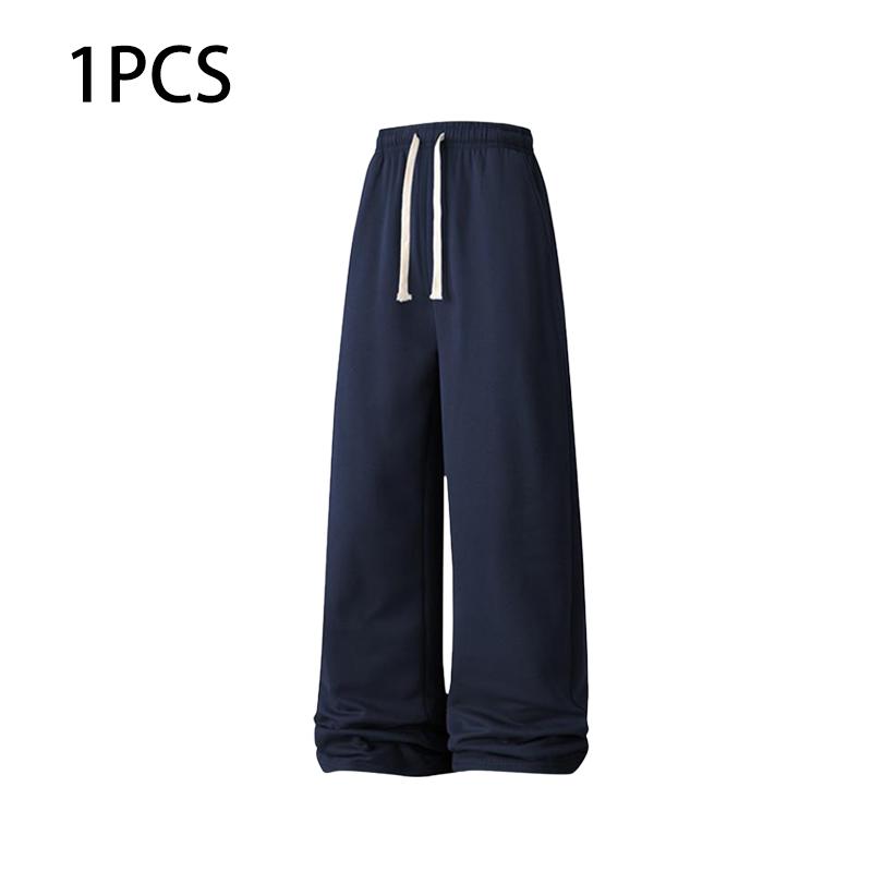 Men’s solid-color drawstring joggers, 100 Polyester, street-casual loungewear, comfortable fit, casual high-waisted drawstring jogger pants suitable for all seasons, ideal for men aged 20, Thanksgiving parties, and everyday wear.