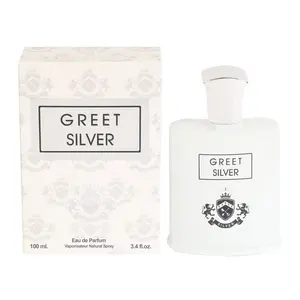 Greet Silver For Men Eau de Parfum 100ml 3.4fl.oz. Perfume for Men