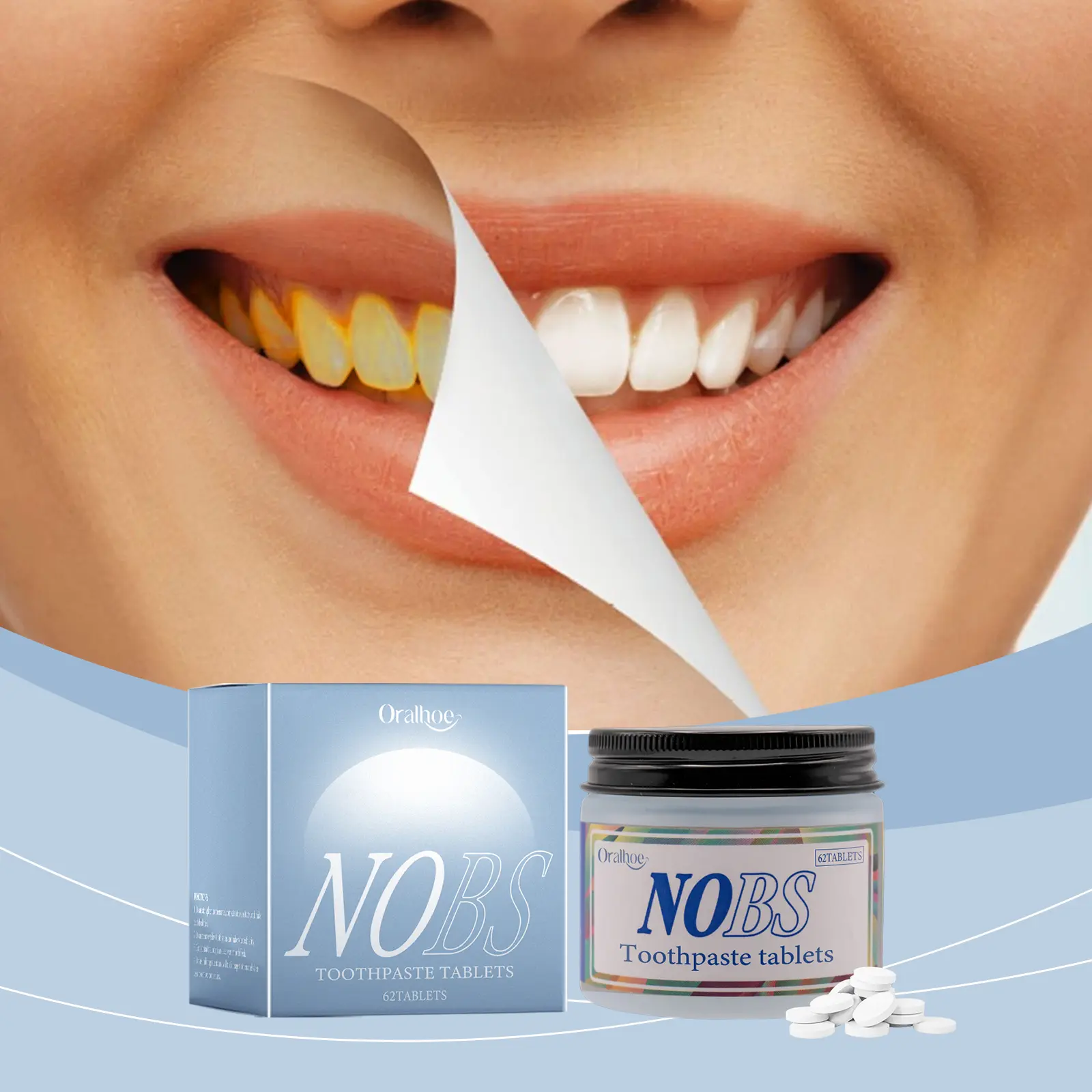 Toothpaste Tablets for Whitening Enamel Protection Fresh Breath
