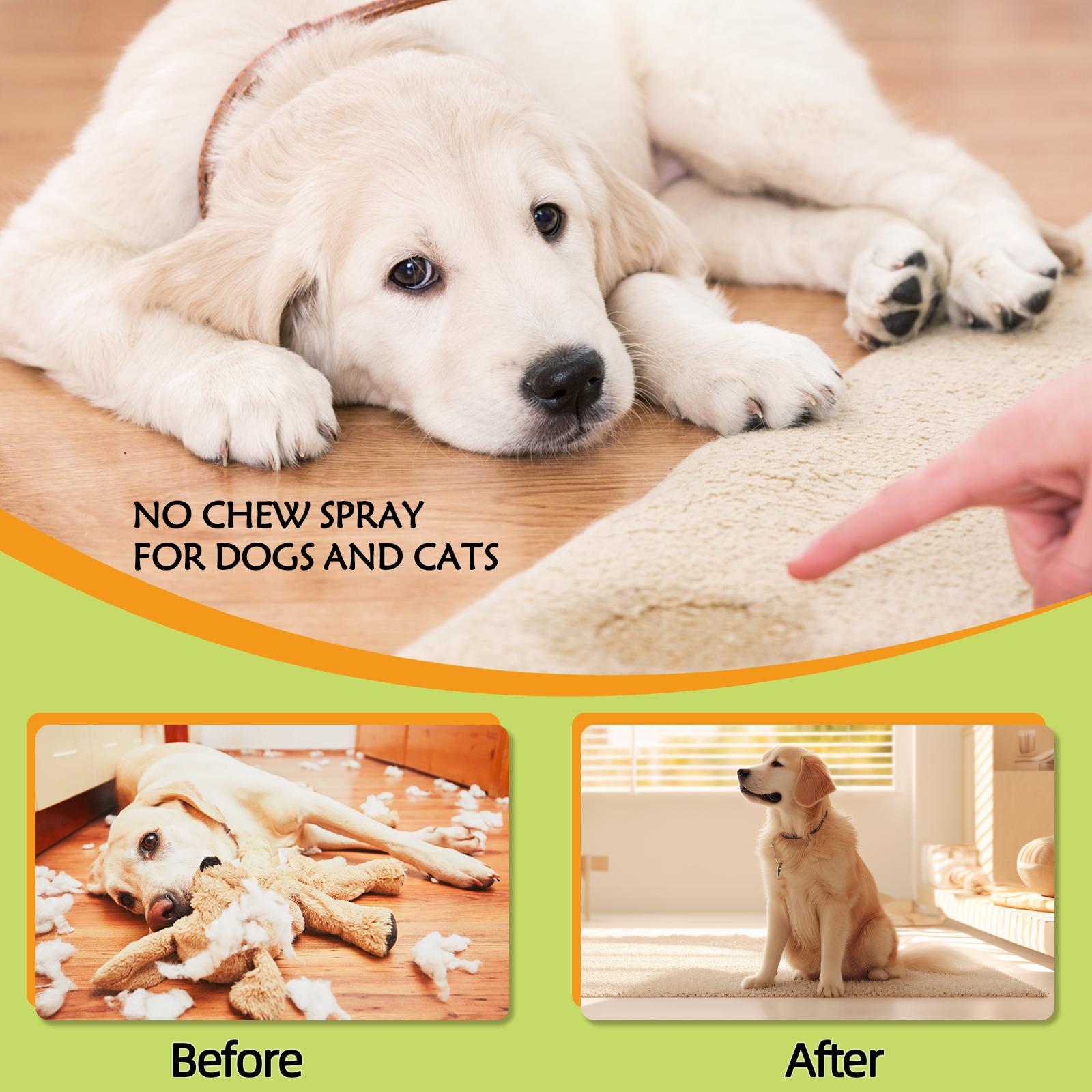 120ml Pet Anti-Chew Bitter Spray, Effective Training Tool to Stop Dogs & Cats Chewing Furniture, Safe Non-Toxic Formula