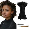 100% Human Hair Dreadlock Extensions, Handmade Reusable Locs for Repair and Adding Length, Built to Last, Dyeable & Bleachable, 4-12 Inch Lengths, 0.4cm-0.8cm Widths