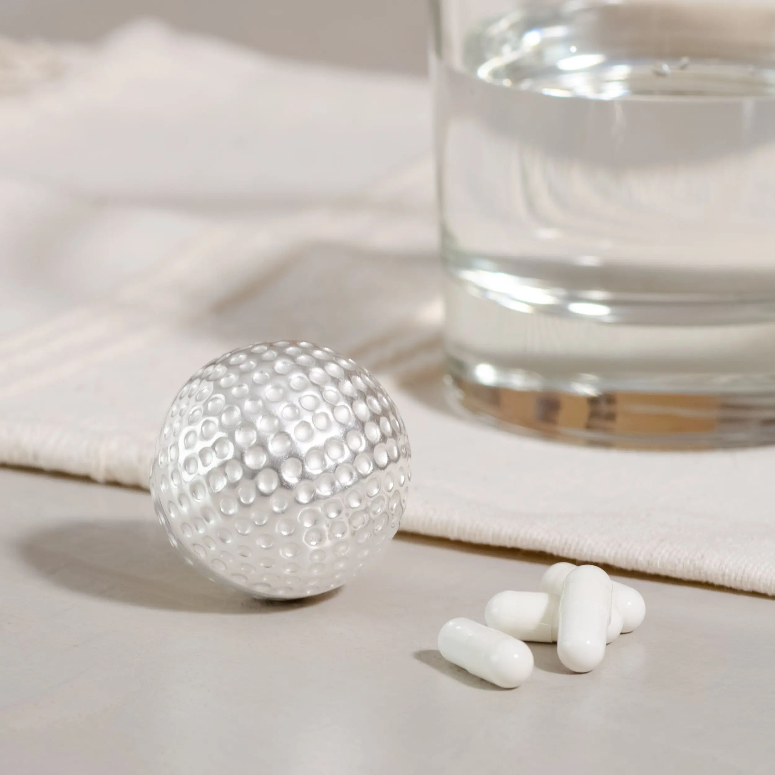 Sterling Silver Pill Box, Handmade Round Golf Ball Trinket Holder for Golf Lovers, Pocket-Sized Organizer, Pill Organizer, Decorative, Taxco-Made