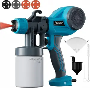 TILSWALL Alien500 Electric Spray Gun, Portable Paint Sprayer with 360° Rotating Nozzle, High Pressure Multimode Power Tool for Home, Garden & Yard, Compatible with Oil & Water Based Paints, Includes Nozzles, Filter Paper & Accessories capacity container