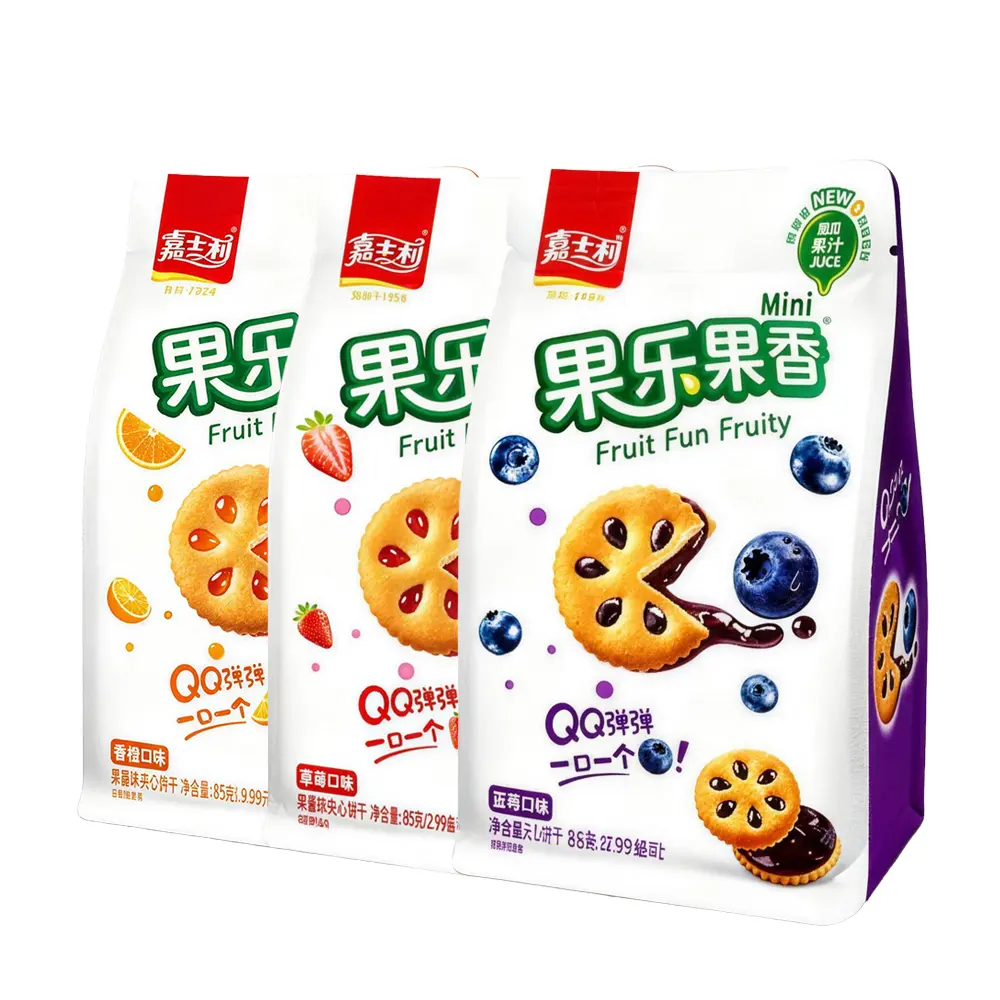 Jam Sandwich Biscuits 85g Crispy Breakfast Snacks for Hunger