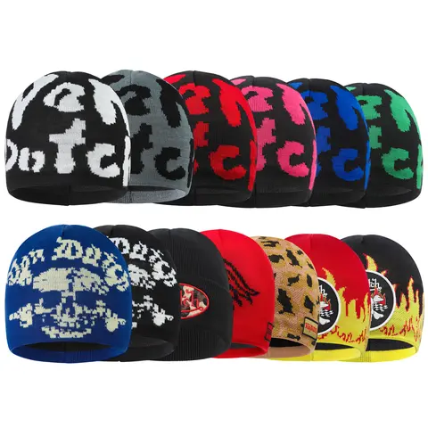 Von Dutch Polyester-Cotton Blend Mesh Beanies - Adjustable Streetwear Hats Cap, Casual Outfits Cap, Cool Hats, One Size Fashion Accessories