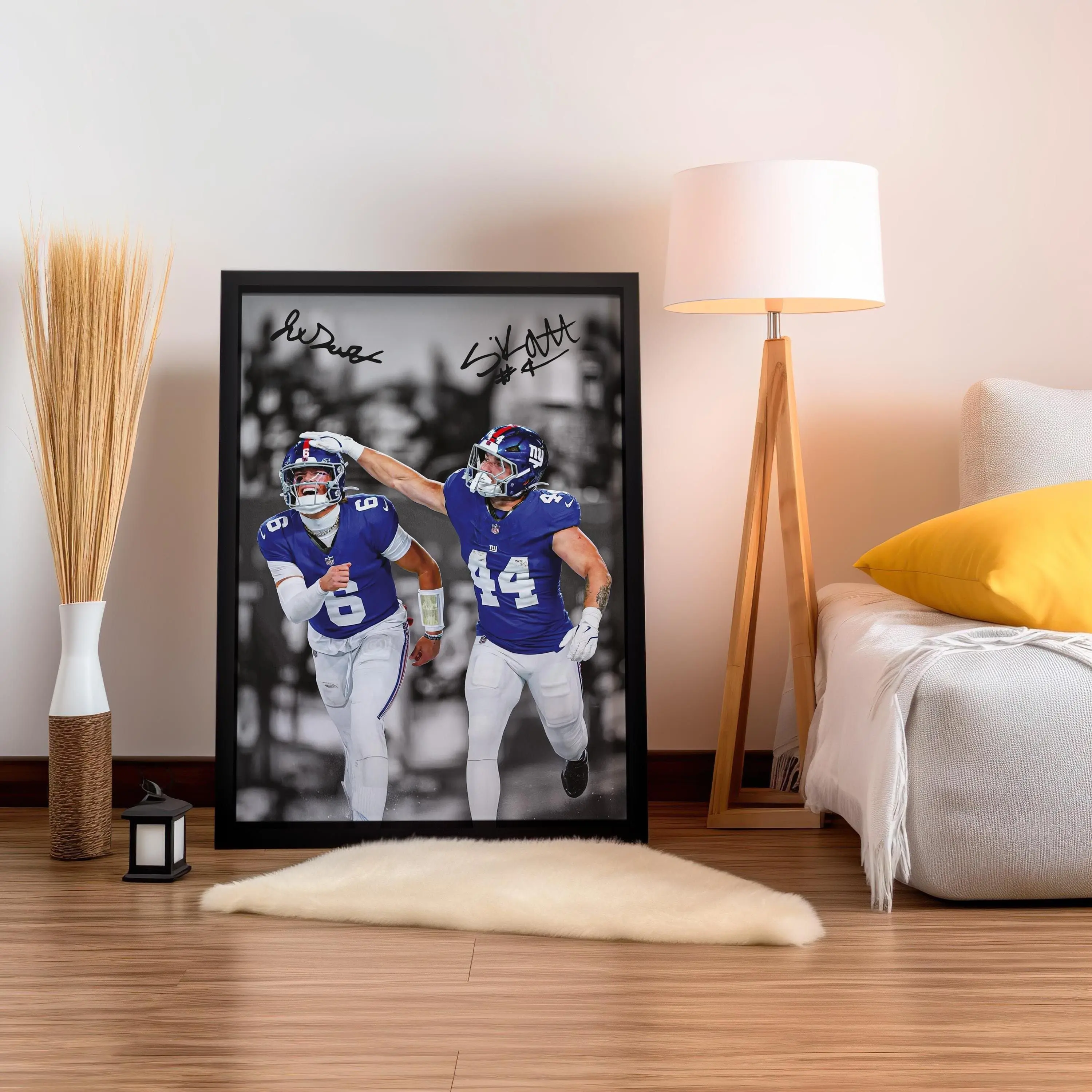 [ SALE UP 45% - UNFRAMED POSTER ] Jaxson Dart Cam Skattebo Poster, Signed Football Poster, College Sports Wall Art