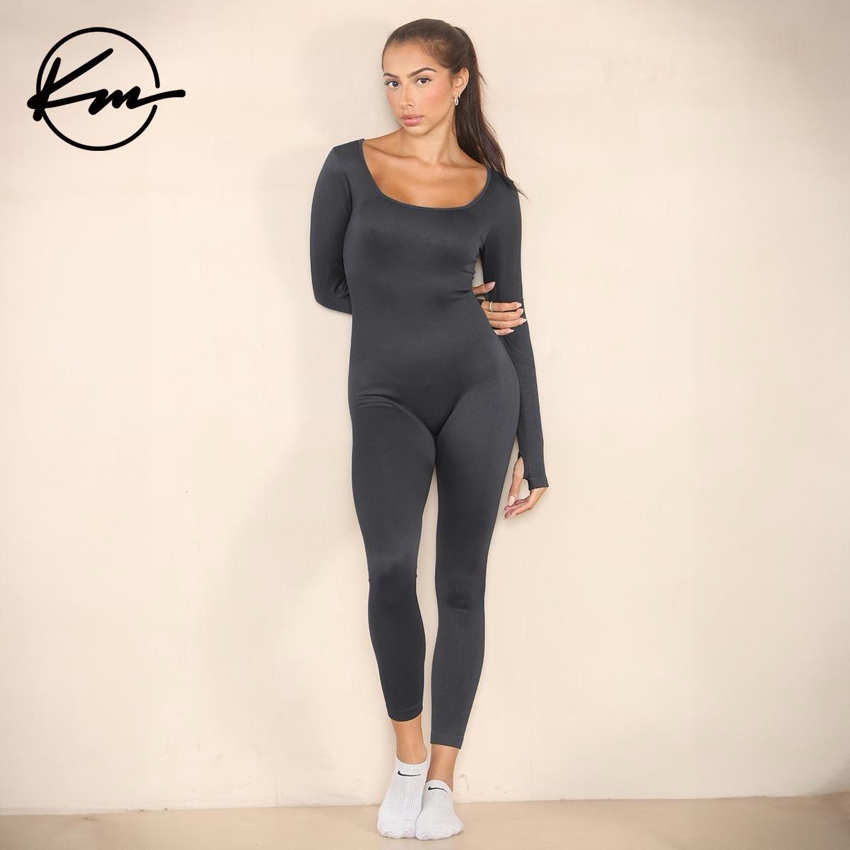 KatchMe Womenswear Solid Color U Neck Seamless Shaping Jumpsuit-CC,Thumb Holes Design Jumpsuit,Slim-Fitting Stretchy Tummy Control Shapewear KatchMe Womenswear Solid Color U Neck Seamless Shaping Jumpsuit-CC,Thumb Holes Design Jumpsuit,Slim-Fitting Stretchy Tummy Control Shapewear