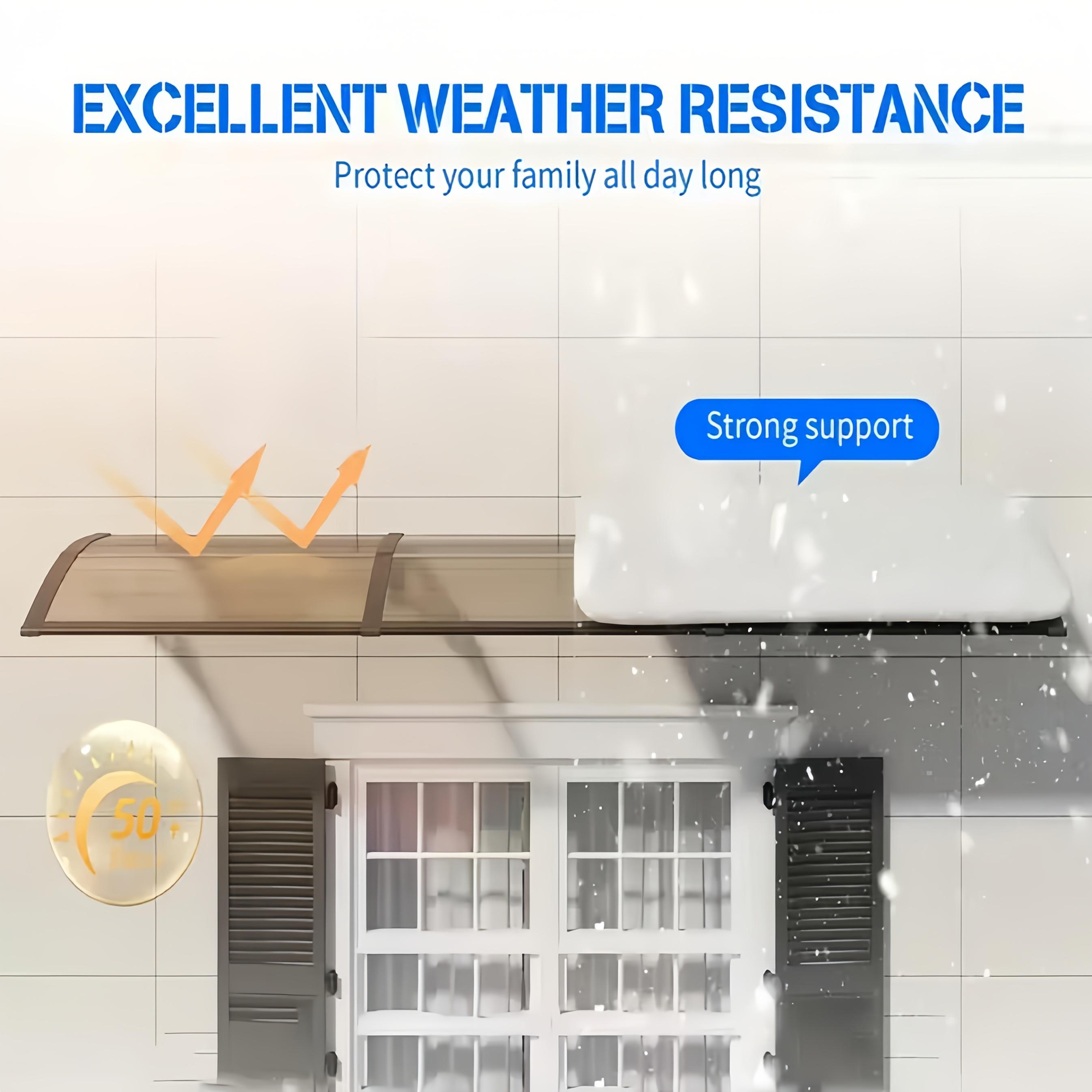 Awning for Door & Window,120x38 inch,Polycarbonate Cover,UV,Rain,Snow Protection for House,Porch,Patio,Deck Awning for Door & Window,120x38 inch,Polycarbonate Cover,UV,Rain,Snow Protection for House,Porch,Patio,Deck