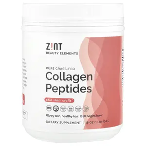 Zint Pure Grass-Fed Collagen Peptides, Unflavored, Container, 16 oz (454 g)