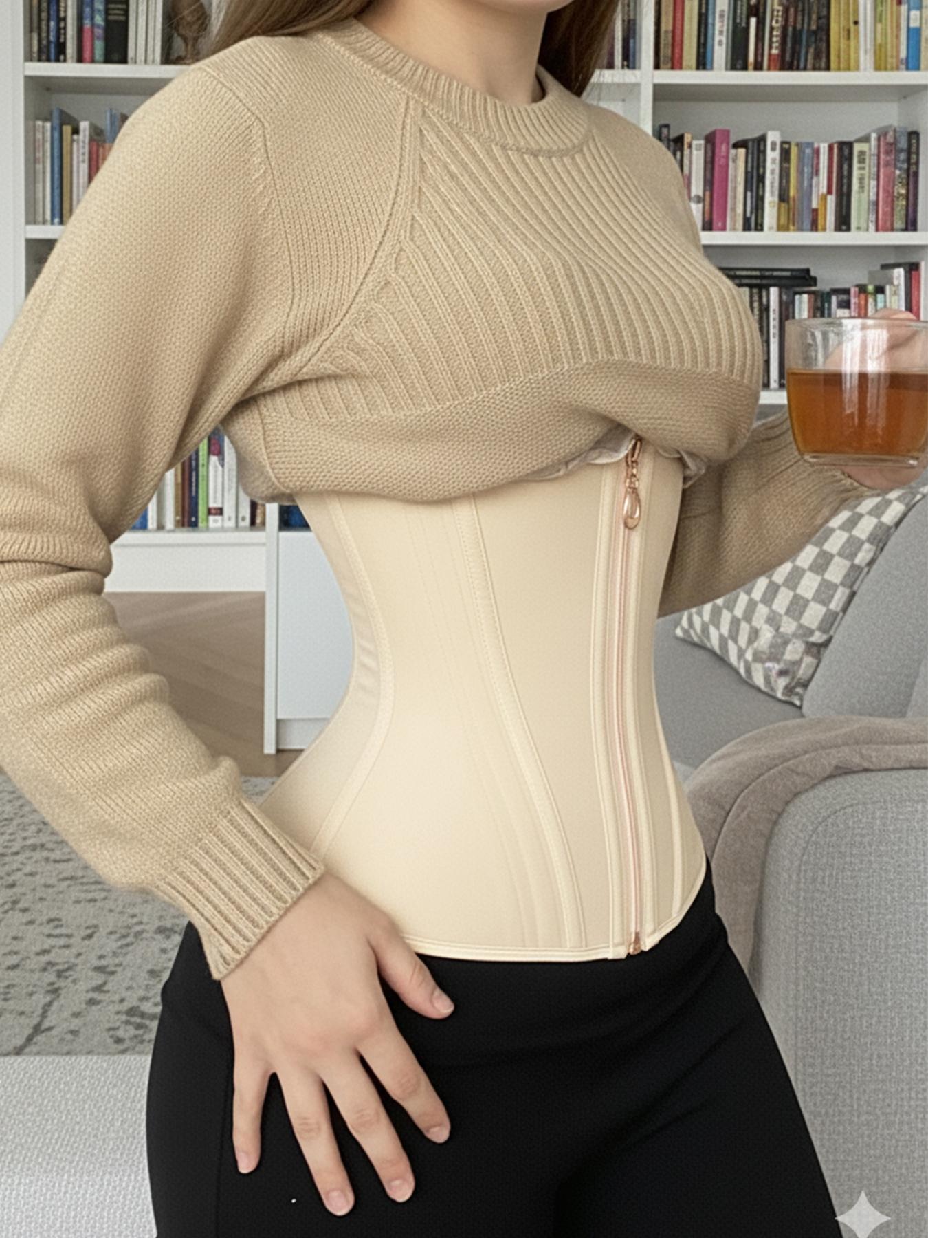 Women's sports belt, pure natural latex corset waist seal, suitable for daily yoga waist slimming, body shaping, body slimming and belly-tightening Columbia belt Shapewear Womenswear SpringStatements Black waist trainers faja faja body shaper fajas