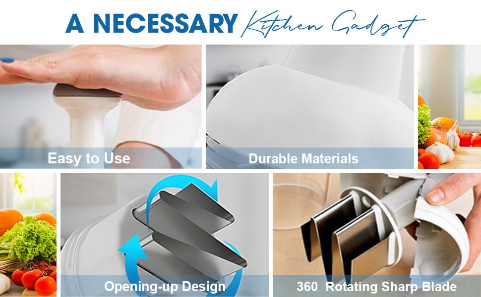 Kitchen Fruit Utensil - Pampered Chef Food Chopper - Dishwasher Safe & Clear Design