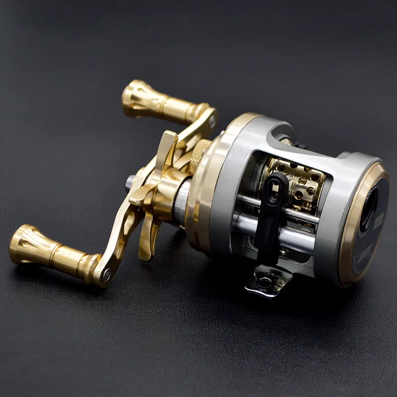 DX BFS Lightweight Casting Rod Reel - 7.0:1 High-Speed Magnetic Brake, Portable Compact Stainless Steel Fishing Equipment, Circle Rod Compatible with Loud Ding Feature for Trout Bass Fishing