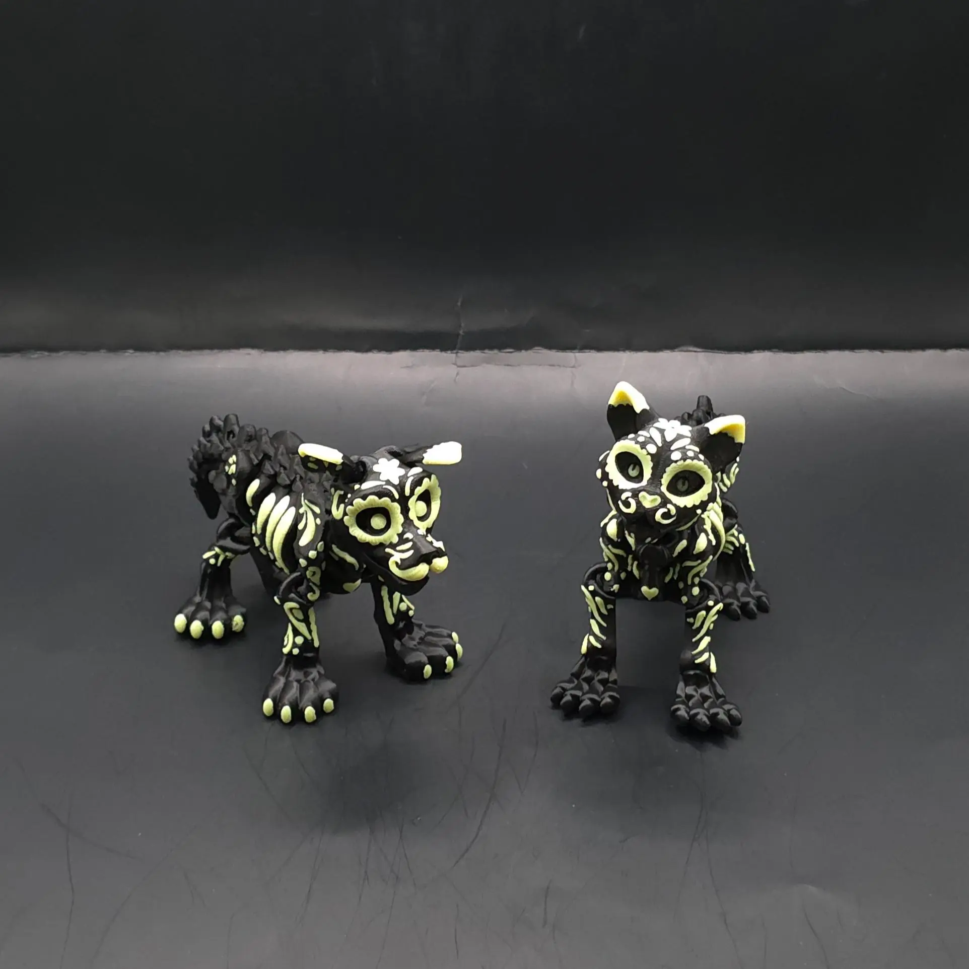 Articulated Skeleton Cat and Dog Collectible Figurine