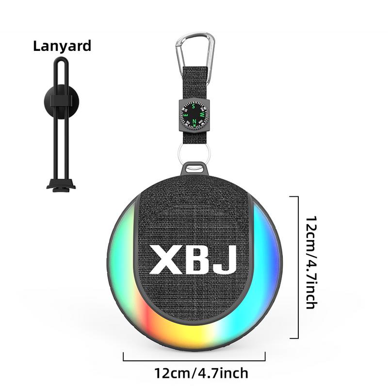 Mini Portable Bluetooth Speakerr with power bank function | Outdoor Glow 3D Stereo Bass | TWS Dual Connect Lighted Speaker | FM/TF Card/USB Support | Phones/TVs Compatible | Hands-Free Wireless Audio Compact Micro Protection Rechargeable Smartphone Black