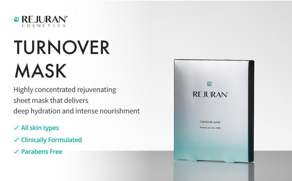 REJURAN Turnover Ampoule 1.01 fl oz & Turnover Mask 5-Pack - c-PDRN - Anti-Aging Face Serum Firmness, Radiance - Skin Repair, Firming Deeply Nourishing Ultra Microfiber Sheet Mask REJURAN Turnover Ampoule 1.01 fl oz & Turnover Mask 5-Pack - c-PDRN - Anti-Aging Face Serum Firmness, Radiance - Skin Repair, Firming Deeply Nourishing Ultra Microfiber Sheet Mask
