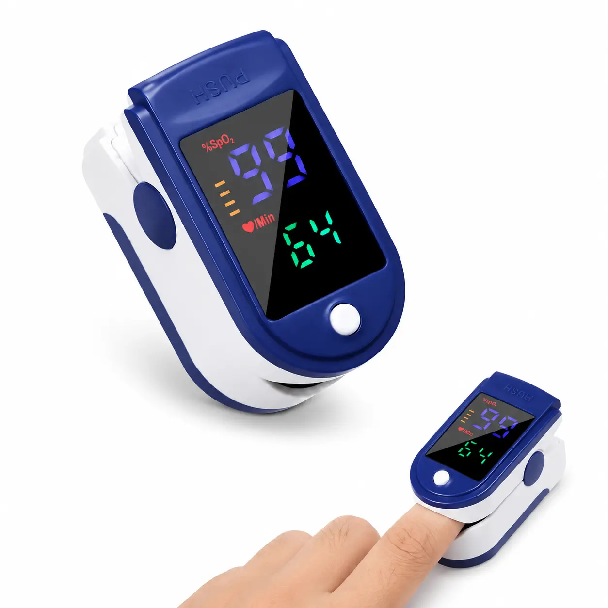 Fingertip Wellness Reader, Portable Finger Clip Device with LED Screen, One-Button Operation, Dual Direction Display and Lightweight Design for Home Reference Use