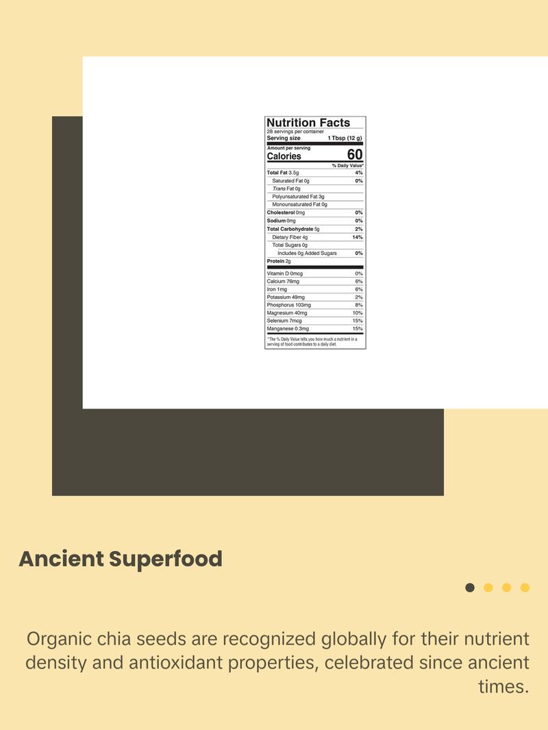 Barlean's Organic - Chia Seed - Ancient superfood & super antioxidant Vegan Fiber