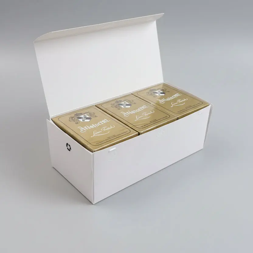 Aristocrat 727 Gold 110th Anniversary – Brick (12 Decks), 1 Ad Card, 1 Double-Sided Gaff Card, Playing Cards, Sealed Packs