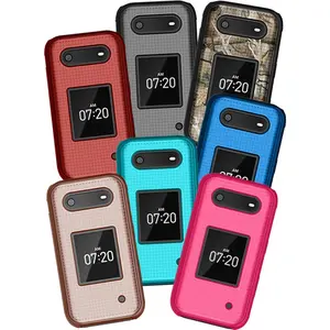 Case for Nokia 2760 Flip Phone, Nakedcellphone [Grid Texture] Slim Hard Shell Protector Cover for Tracfone N139DL