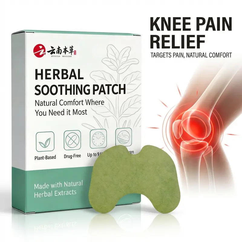 30-Pack Ginger Artemisia Herbal Warming Pain Relief Heat Patches with Natural Herbal & Capsicum Extracts - Gentle Warmth, Skin-Friendly, Lightweight, Peel-Apply, Flexible Fit, Multi-Joint Use for Lower Back, Ankles, Knees, Wrists, Ideal for Work