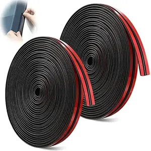 Car Weather Stripping Car Windshield Weather Seal Rubber Stripping Trim Weatherstrip Adhesive T Shape Sunroof Seal Cover Leak Sound Proofing