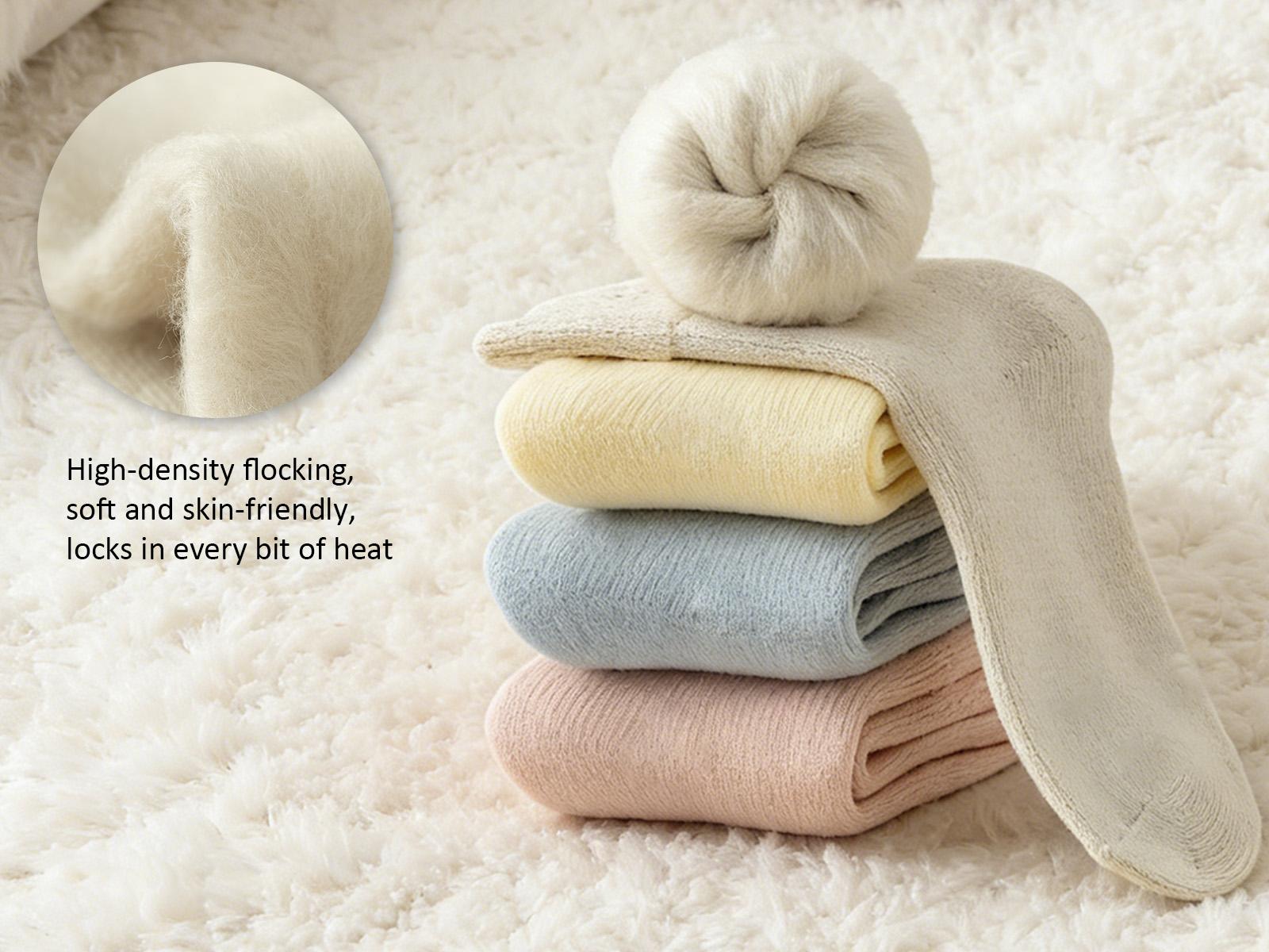 Women's Solid Mid-calf Socks, Casual Soft Comfy Warm Socks for Fall & Winter, Women's Socks for Daily Wear