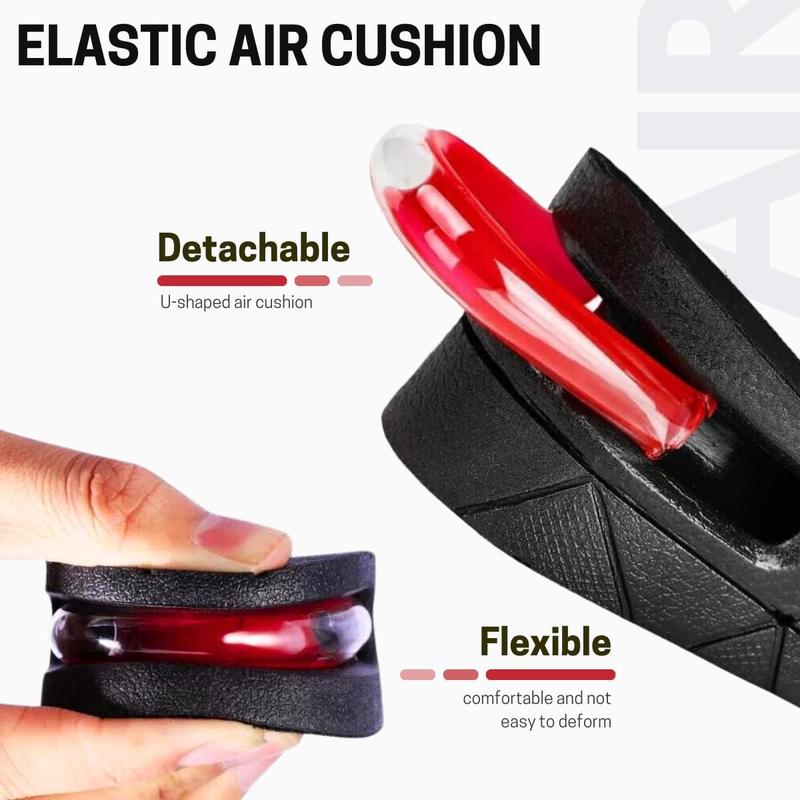 Invisible Height Increase Insoles Up to 6cm, Discreet Adjustable Heel Lifts, Breathable Shock Absorbent Insoles for All-Day Comfort & Confidence