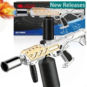 Powerful Propane Torch Gun, Kitchen Grill Torch with Detachable Design, Adjustable Flame Torch for Christmas Gift, BBQ, Welding, Camping Charcoal (Tank Not Included)