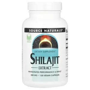 Source Naturals Shilajit Extract , 500 mg , 120 Vegan Capsules