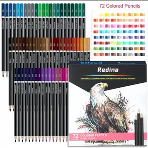 50-72-Colors Premium Artist    with  Case for  Preppy Supplies, Drawing Kit  Supplies for College Students paint marker sketch persinalized gifts back to school season✏️ Zippered Colored Pencil Art Set cartoon design supple shopping deluxe