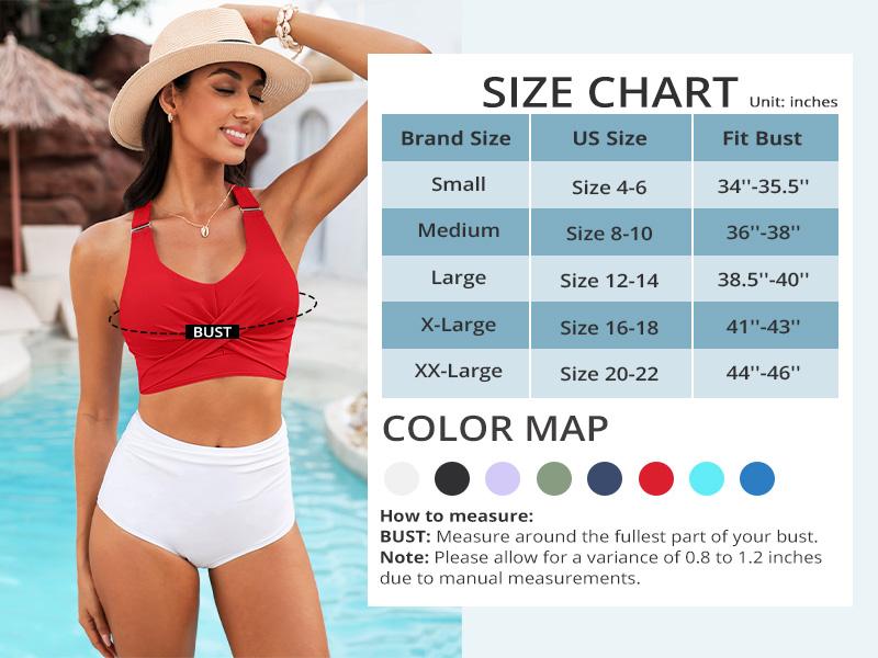 GRAPENT Women's Twist Front Ruched Bikini Top Adjustable Crisscross Back Cropped Tankini Swimwear with Removable Padding Mega Stretchy Fabric Tankiniswimsets bikinis