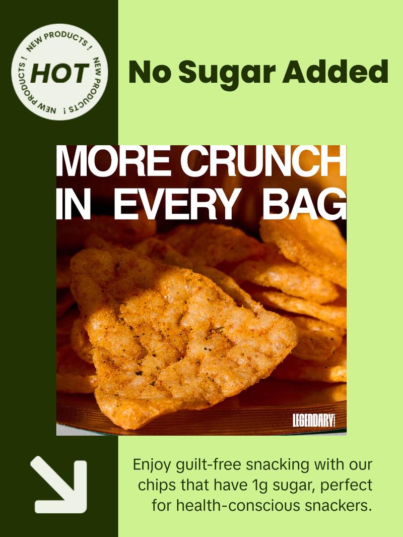 Legendary Foods 20 g Jalapeño Cheddar Air Popped High Protein Chips - Crispy Crunchy Snack - No Sugar added - High protein Snack - 7 pack